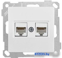 Розетка компьютерная Mutlusan 2100-141-0101 (белый) - фото, картинка Розетка компьютерная Mutlusan 2100-141-0101 (белый) - фото