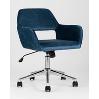 Кресло Stool Group Ross велюр (синий) - фото2