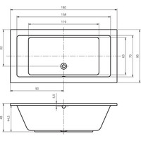 Ванна Riho Lusso 180x90 - фото2