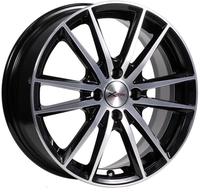 Литые диски X'trike X-129 16x6.5" 4x100мм DIA 54.1мм ET 48мм BK/FP - фото