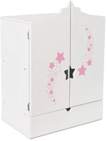 Шкаф для кукол Leader Toys Diamond Star c дизайнерским звездным принтом 73219 (белый) - фото