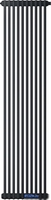 Стальной трубчатый радиатор Zehnder Charleston 2180, 1/2", 6 секций, нижнее подключение (черный матовый) - фото