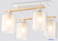 Люстра средней высоты Ambrella TR3033246/4 WH/WD (белый/дерево) - фото, картинка Люстра средней высоты Ambrella TR3033246/4 WH/WD (белый/дерево) - фото
