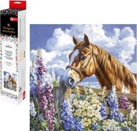 Алмазная мозаика Феникс+ Лошадь на лугу 70799 - фото2
