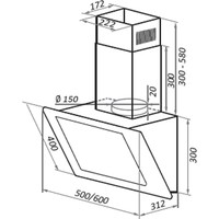 Кухонная вытяжка HOMSair Elf Push 60 Glass (белый) - фото2
