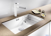 Кухонная мойка Blanco Subline 700-U Level 527354 (стальная корзина, вулканический серый) - фото2