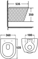 Унитаз подвесной Roxen Vine Tornado 530225-01 - фото2