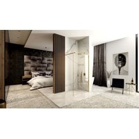 Душевая стенка Rea Aero 120 (золотой/прозрачное стекло) - фото2