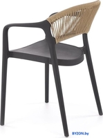 Стул с подлокотниками Halmar K582 (черный/натуральный) - фото2