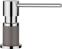 Дозатор для жидкого мыла Blanco Lato Silgranit (хром/вулканический серый) - фото