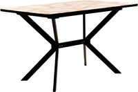 Кухонный стол ВВР Миллер 3D (5/черный №7, стекло 120-160/80) - фото