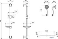 Душевой гарнитур Aquatek Классик AQ2020MB (матовый черный) - фото2
