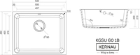 Кухонная мойка Kernau Kgs U 60 1B Black Metallic - фото2