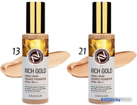 Тональный крем Enough Rich Gold Double Wear Radiance Foundation SPF50+ PA+++ тон 21 - фото2