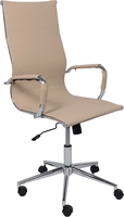 Офисное кресло AksHome Evelin (экокожа, кремовый) - фото