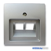 Накладка для розетки ABB Basic 55 1753-0-0095-1 (алюминий) - фото