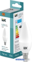 Светодиодная лампочка IEK LED Candle C37 600lm 4000K E14 - фото