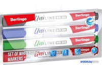 Набор маркеров Berlingo Uniline WB300 BMc_30509 (4 цв) - фото