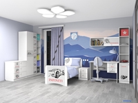 Стол Премиум Смарти (белый/машинки) - фото2