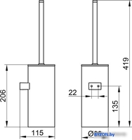 Ершик для унитаза Keuco Moll 12769010100 (хром/белый) - фото2