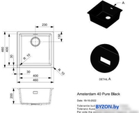 Кухонная мойка Reginox Amsterdam 40 Pure Black R34637 - фото2