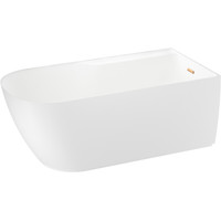 Ванна Wellsee Camellia 2.0 167x82 236202004 (отдельностоящая ванна (правая) белый глянец, экран, ножки, сифон-автомат золото) - фото