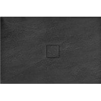 Душевой поддон Rea Stone 100x80 (черный) - фото