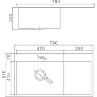 Кухонная мойка Gerhans K37851B-L (левая, графит) - фото2