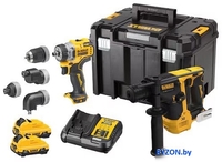 DeWalt DCK2101L2T (шуруповерт, перфоратор, 2 АКБ, кейс) - фото