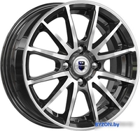 Литые диски K&K Квант (КС960) 14x5.5" 4x100мм DIA 60.1мм ET 38мм Алмаз черный - фото