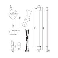 Душевой гарнитур Bravat Snow D157CP-2 - фото2