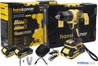 Дрель-шуруповерт Hanskonner HCD2065BLC (с 2-мя АКБ, кейс) - фото
