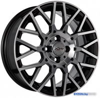 Литые диски X'trike X-132 15x6" 4x100мм DIA 54.1мм ET 46мм BK/FP - фото