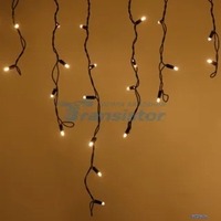 Гирлянда бахрома Arlight ARD-ICICLE-CLASSIC-5000x500-BLACK-160LED-FLASH Warm (230V, 10W, IP65) 042726 - фото