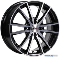 Литые диски X'trike X-129 16x6.5" 4x100мм DIA 60.1мм ET 48мм BK/FP - фото