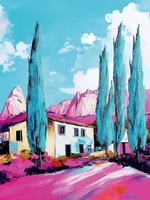 Алмазная мозаика Феникс+ Дом в кипарисах 70812 - фото