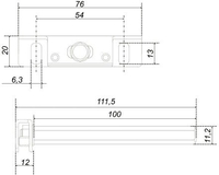Полкодержатель Boyard скрытого монтажа P701ZN.0 - фото2