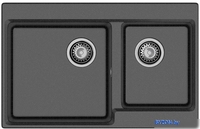 Кухонная мойка GranFest GF-LV-780K (черный) - фото