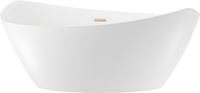 Ванна Wellsee L’univers 177,5x91 236401004 (отдельностоящая ванна белый глянец, экран, ножки, сифон-автомат золото) - фото