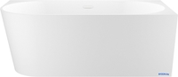 Ванна Wellsee Excellence Pro 170x75 28761102R (пристенная ванна (правая) белый глянец, экран, ножки, сифон-автомат глянцевый белый) - фото