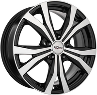 Литые диски X'trike X-119 16x6.5" 5x114.3мм DIA 66.1мм ET 40мм BK/FP - фото