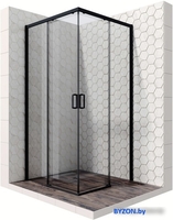Душевой уголок Ambassador Queen Black 11011203 90х90 - фото