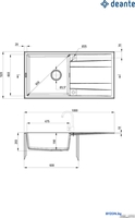 Кухонная мойка Deante ZQE_T713 - фото2