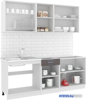 Готовая кухня Кортекс-мебель Корнелия Лира-лайт 2.1м (капучино/оникс/королевский опал) - фото2