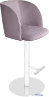 Стул с подлокотниками Sheffilton SHT-ST33/S128 (сиреневая орхидея/хром/белый муар) - фото