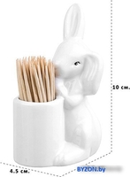 Подставка для зубочисток Elan Gallery Зайка с зубочистками 350127 - фото2