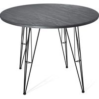 Кухонный стол Sheffilton SHT-TU10/TT 90 SHT-T228 (черный муар/каменный уголь) - фото