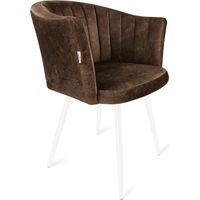 Стул Sheffilton SHT-ST42-1/S95-1 (кофейный трюфель/белый муар) - фото