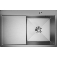 Кухонная мойка Mixline Pro 551878 правый (сатин, с сифоном) - фото