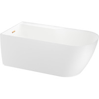 Ванна Wellsee Camellia 2.0 167x82 236201004 (отдельностоящая ванна (левая) белый глянец, экран, ножки, сифон-автомат золото) - фото